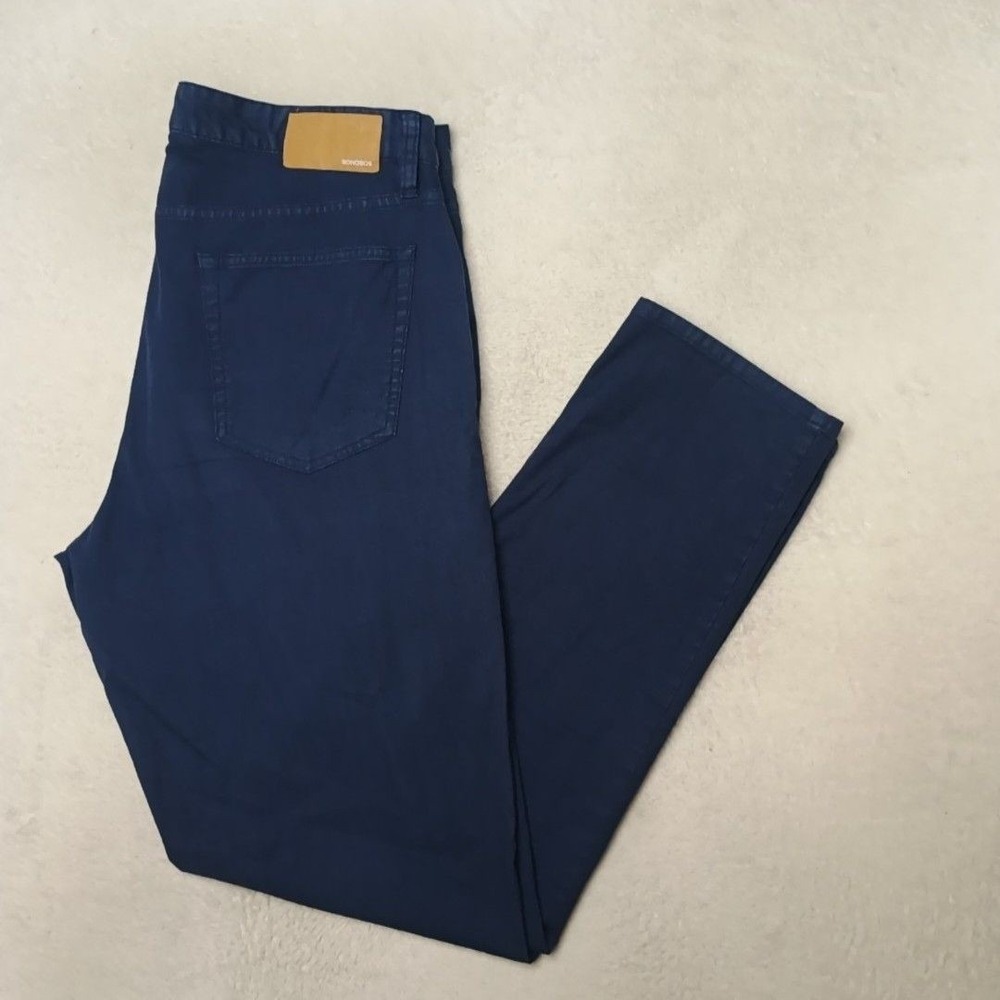 Bonobos Jeans Mens 32x32 Blue Athletic Tapered Dark Stretch Cotton 5-Pocket Zip